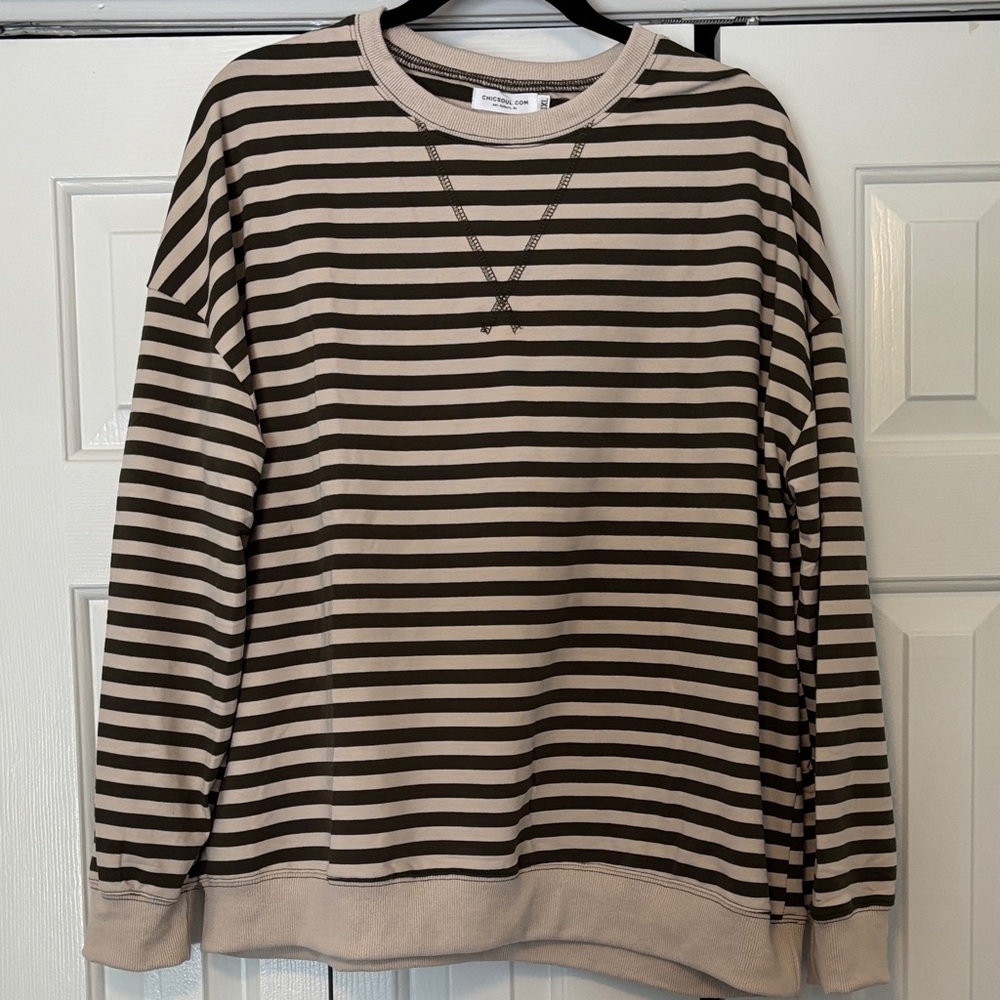 Thin Striped Sweatshirt